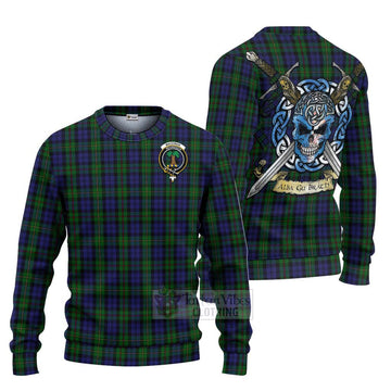 MacEwan (MacEwen) Tartan Ugly Sweater with Family Crest Celtic Skull Style