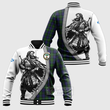 MacEwan (MacEwen) Tartan Clan Crest Baseball Jacket with Highlander Warrior Celtic Style