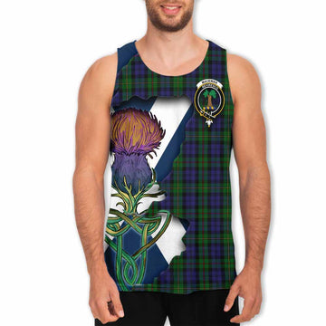 MacEwan (MacEwen) Tartan Family Crest Men's Tank Top Scottish Thistle Celtic Inspired Men - Tartan Vibes Clothing