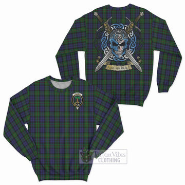 MacEwan (MacEwen) Tartan Sweatshirt with Family Crest Celtic Skull Style