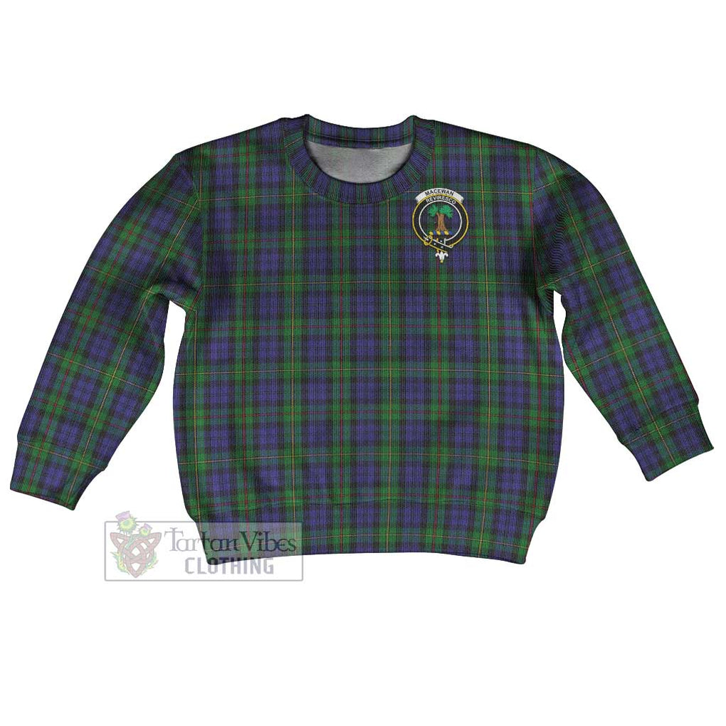 Tartan Vibes Clothing MacEwan (MacEwen) Tartan Kid Ugly Sweater with Family Crest