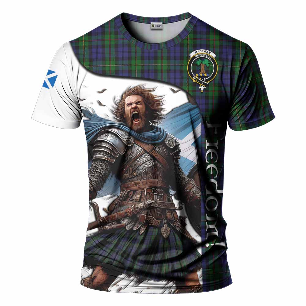 MacEwan (MacEwen) Crest Tartan T-Shirt Inspired by the Freedom of Scottish Warrior