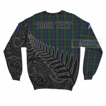 MacEwan (MacEwen) Crest Tartan Sweatshirt with New Zealand Silver Fern Half Style