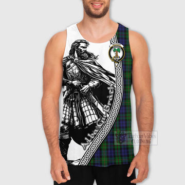 MacEwan (MacEwen) Tartan Clan Crest Men's Tank Top with Highlander Warrior Celtic Style