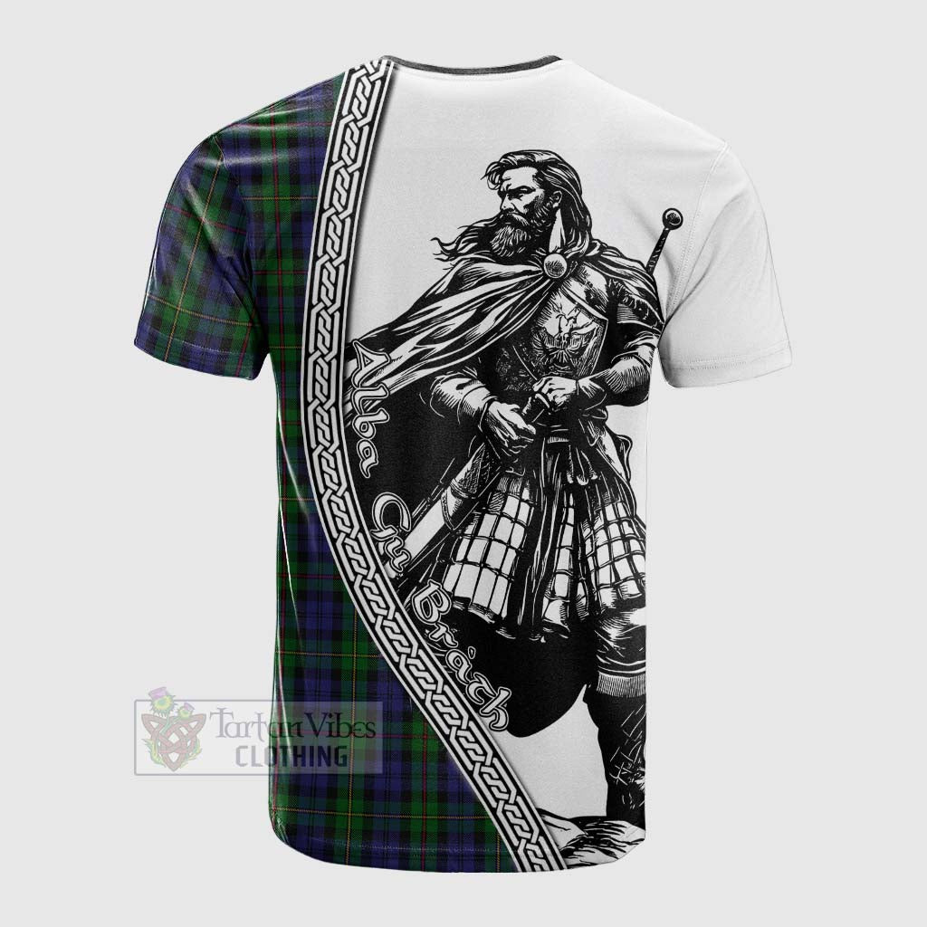 Tartan Vibes Clothing MacEwan (MacEwen) Tartan Clan Crest Cotton T-shirt with Highlander Warrior Celtic Style