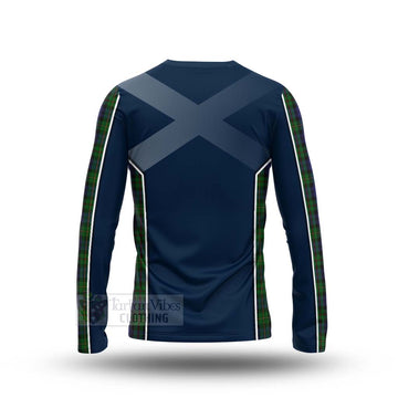 MacEwan (MacEwen) Tartan Long Sleeve T-Shirt with Family Crest and Scottish Thistle Vibes Sport Style