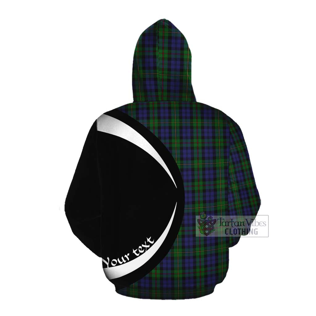 Tartan Vibes Clothing MacEwan (MacEwen) Tartan Cotton Hoodie with Family Crest Circle Style