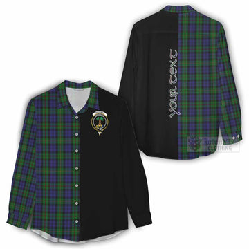 MacEwan (MacEwen) Tartan Women's Casual Shirt with Family Crest and Half Of Me Style