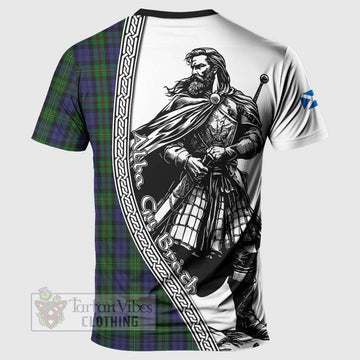 MacEwan (MacEwen) Tartan Clan Crest T-Shirt with Highlander Warrior Celtic Style