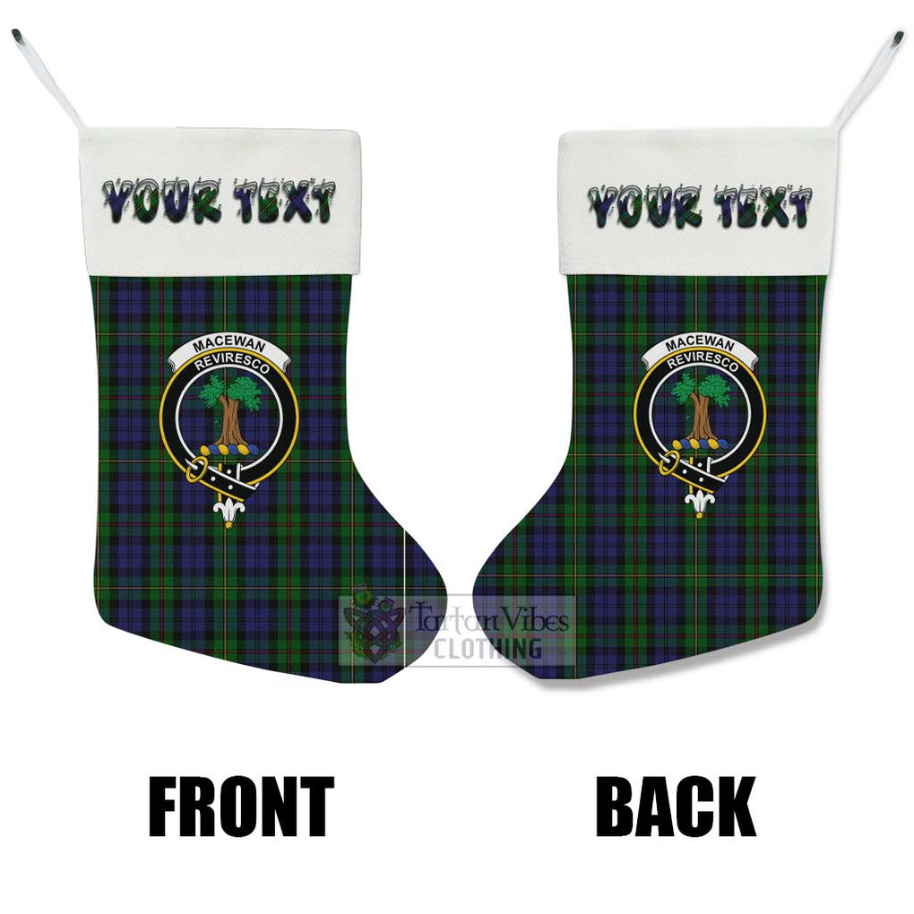 Tartan Vibes Clothing MacEwan (MacEwen) Tartan Family Crest Christmas Stocking with Personalized Text