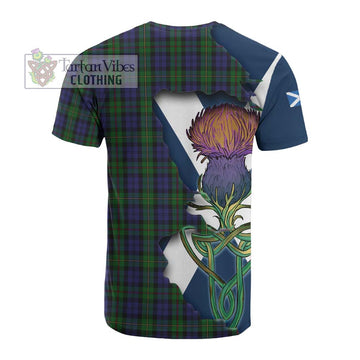 MacEwan (MacEwen) Tartan Family Crest Cotton T-shirt Scottish Thistle Celtic Inspired - Tartan Vibes Clothing