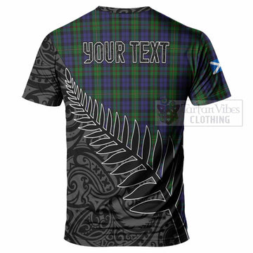 MacEwan (MacEwen) Crest Tartan T-Shirt with New Zealand Silver Fern Half Style