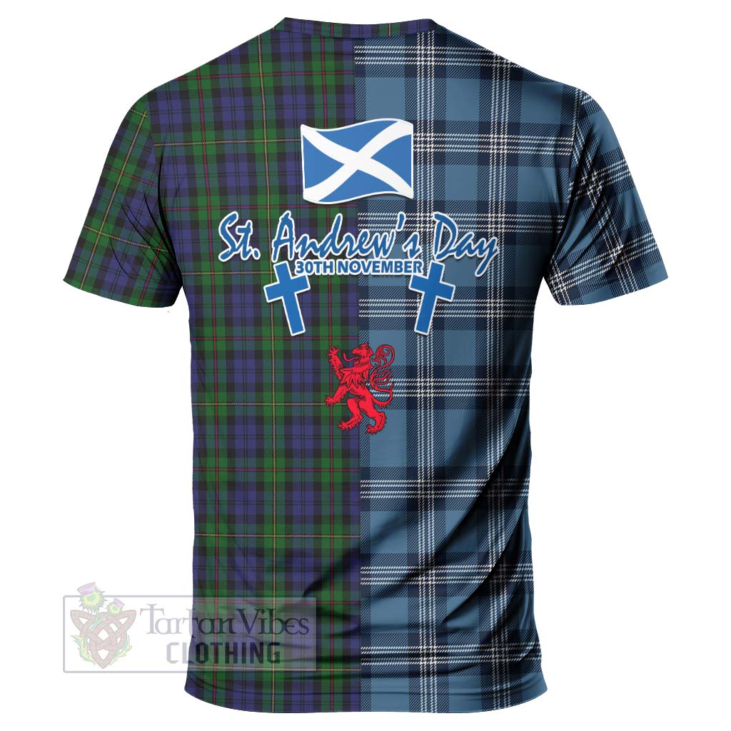 Tartan Vibes Clothing MacEwan (MacEwen) Tartan T-Shirt Happy St. Andrew's Day Half Tartan Style