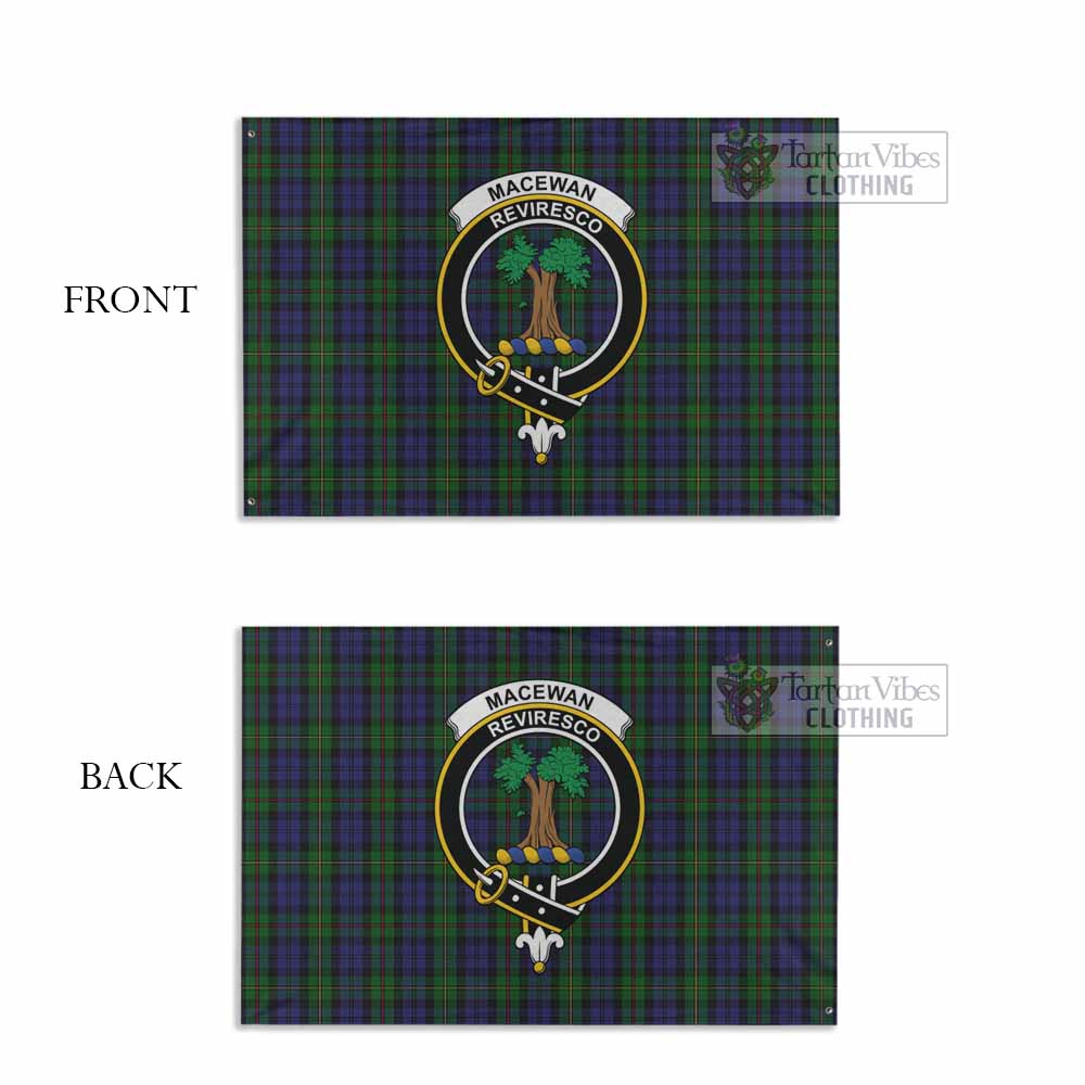 Tartan Vibes Clothing MacEwan (MacEwen) Tartan House Flag with Family Crest