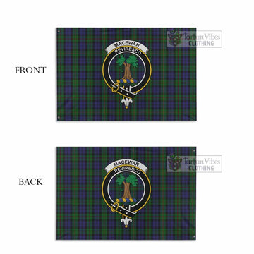 MacEwan (MacEwen) Tartan House Flag with Family Crest