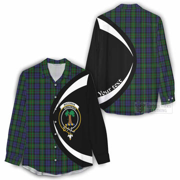 MacEwan (MacEwen) Tartan Women's Casual Shirt with Family Crest Circle Style