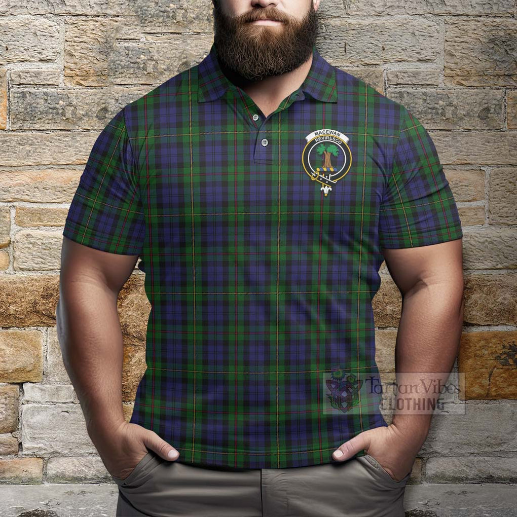 Tartan Vibes Clothing MacEwan (MacEwen) Tartan Polo Shirt with Family Crest Celtic Skull Style