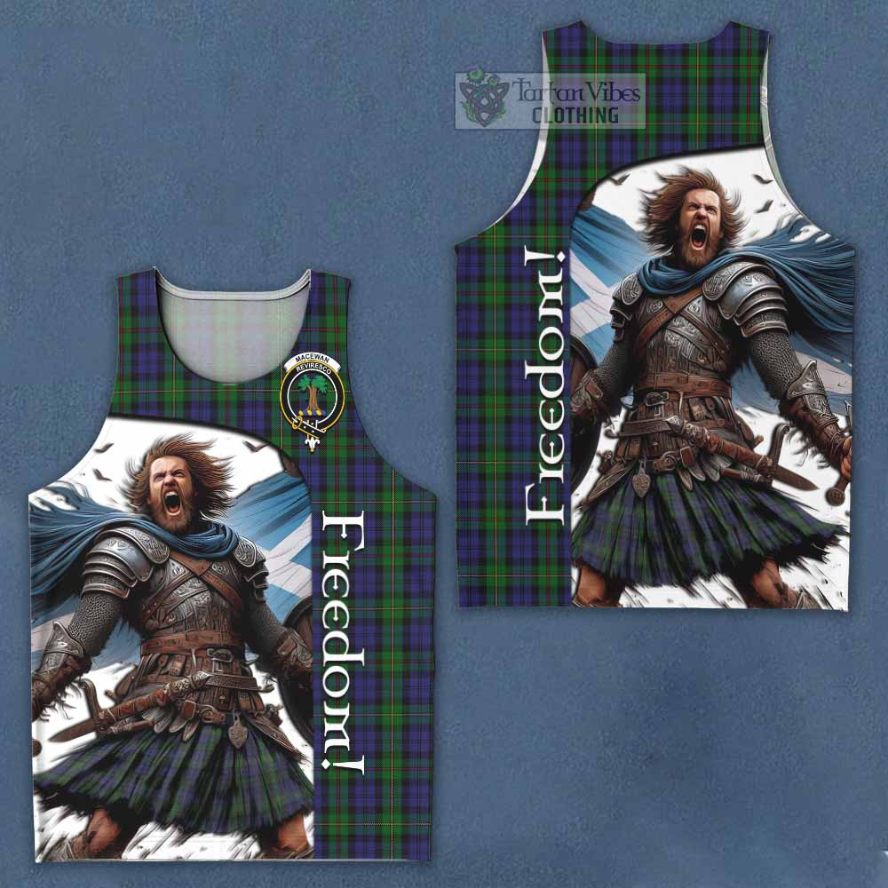 Tartan Vibes Clothing MacEwan (MacEwen) Crest Tartan Men's Tank Top Inspired by the Freedom of Scottish Warrior