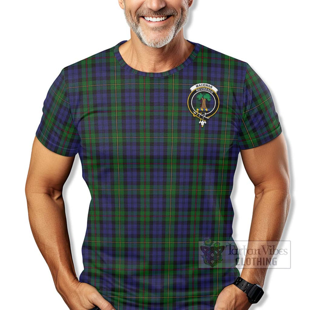 Tartan Vibes Clothing MacEwan (MacEwen) Tartan T-Shirt with Family Crest Celtic Skull Style