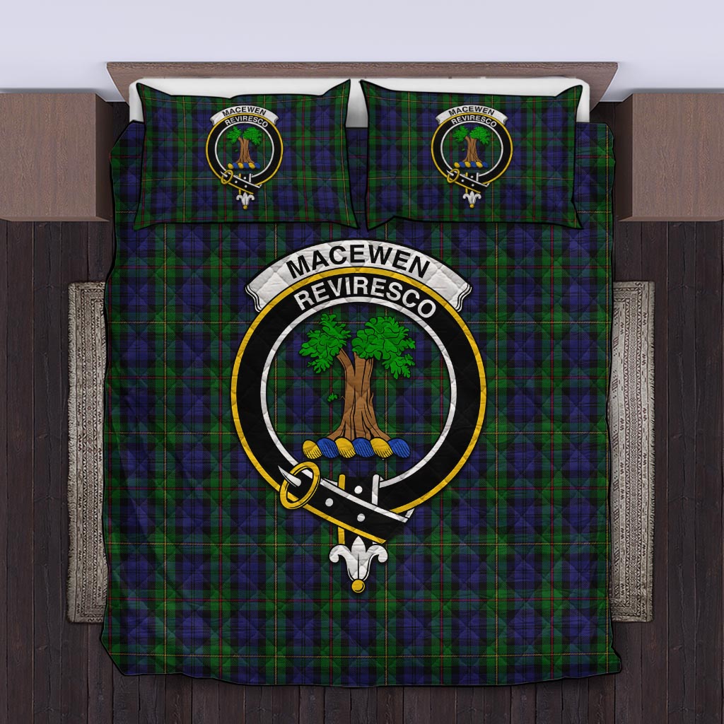 MacEwen Tartan Quilt Bed Set with Family Crest Twin - Tartan Vibes Clothing