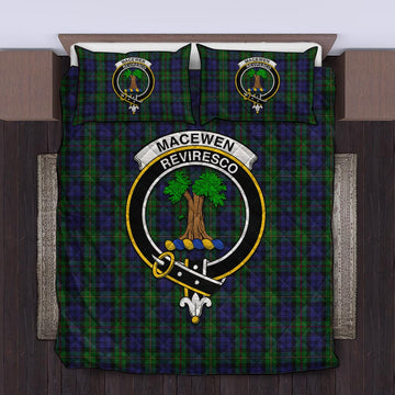 MacEwen Tartan Quilt Bed Set with Family Crest