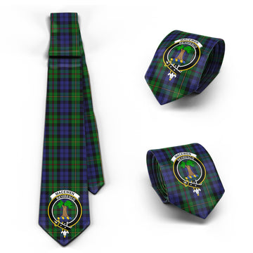 MacEwen Tartan Classic Necktie with Family Crest Necktie One Size - Tartan Vibes Clothing