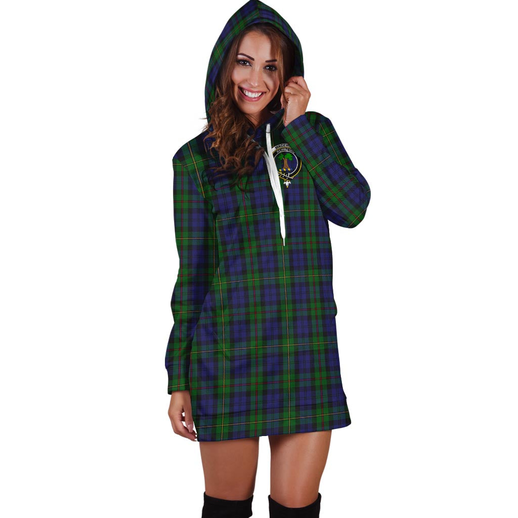 MacEwen Tartan Hoodie Dress with Family Crest - Tartan Vibes Clothing