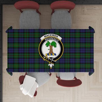 MacEwen Tartan Tablecloth with Family Crest