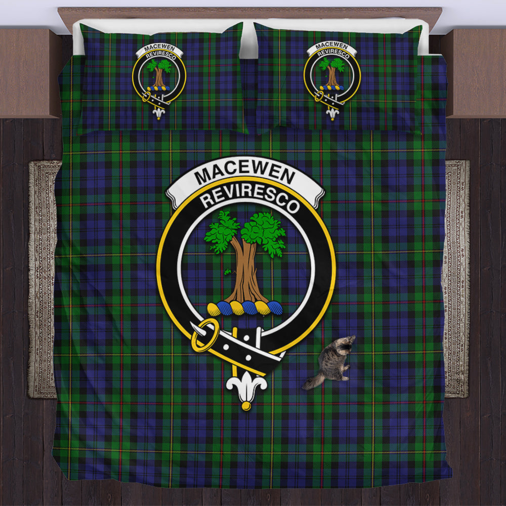 MacEwen Tartan Bedding Set with Family Crest US Bedding Set - Tartan Vibes Clothing