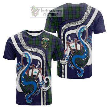 MacEwen Tartan Cotton T-shirt with Epic Bagpipe Style