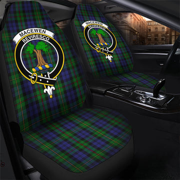 MacEwen Tartan Car Seat Cover with Family Crest