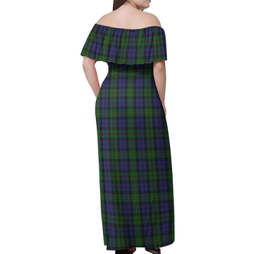MacEwen Tartan Off Shoulder Long Dress - Tartan Vibes Clothing