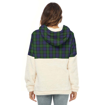 MacEwen Tartan Women's Borg Fleece Hoodie With Half Zip