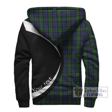 MacEwen Tartan Sherpa Hoodie with Family Crest Circle Style