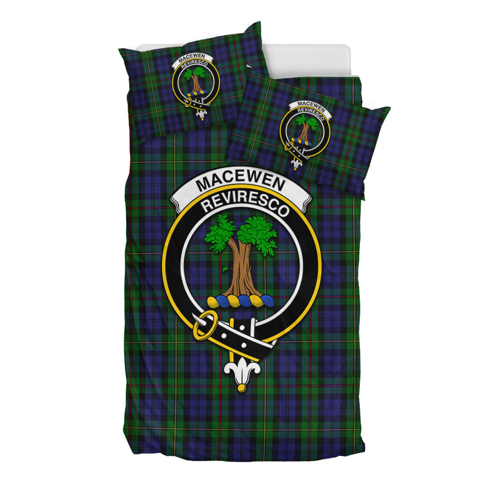 MacEwen Tartan Bedding Set with Family Crest - Tartan Vibes Clothing