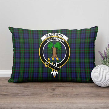 MacEwen Tartan Pillow Cover with Family Crest