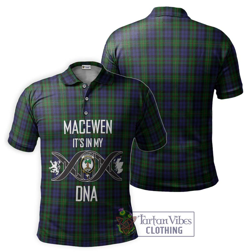 MacEwen Tartan Polo Shirt with Family Crest DNA In Me Style - Tartanvibesclothing Shop