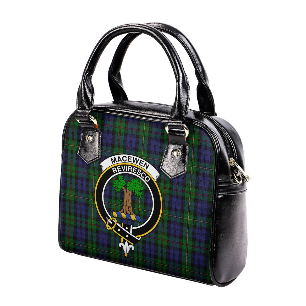 MacEwen Tartan Shoulder Handbags with Family Crest - Tartanvibesclothing