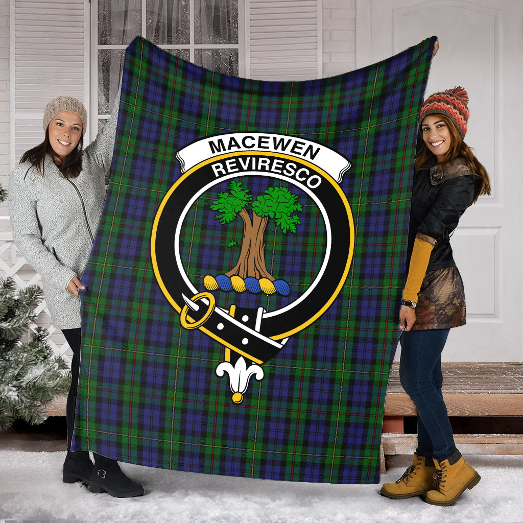 macewen-tartab-blanket-with-family-crest