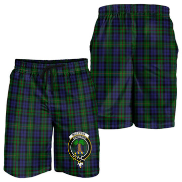 MacEwen Tartan Mens Shorts with Family Crest