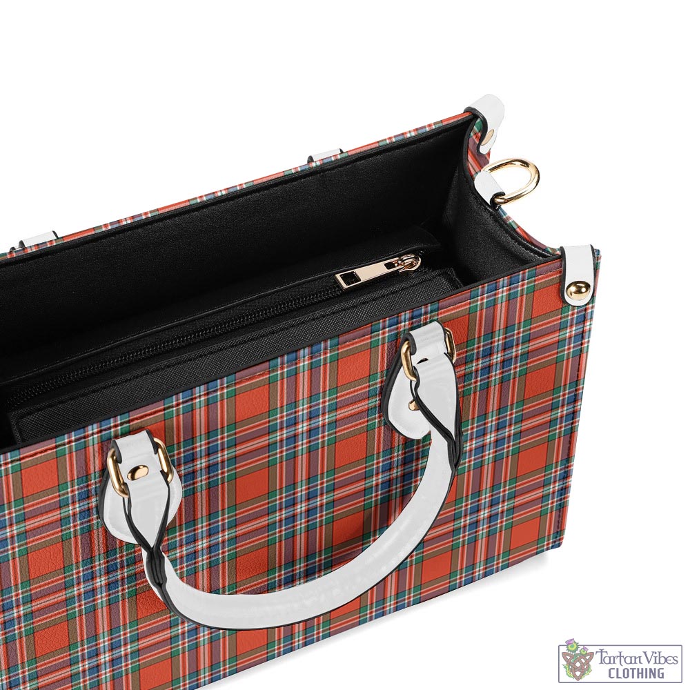 Tartan Vibes Clothing MacFarlane Ancient Tartan Luxury Leather Handbags