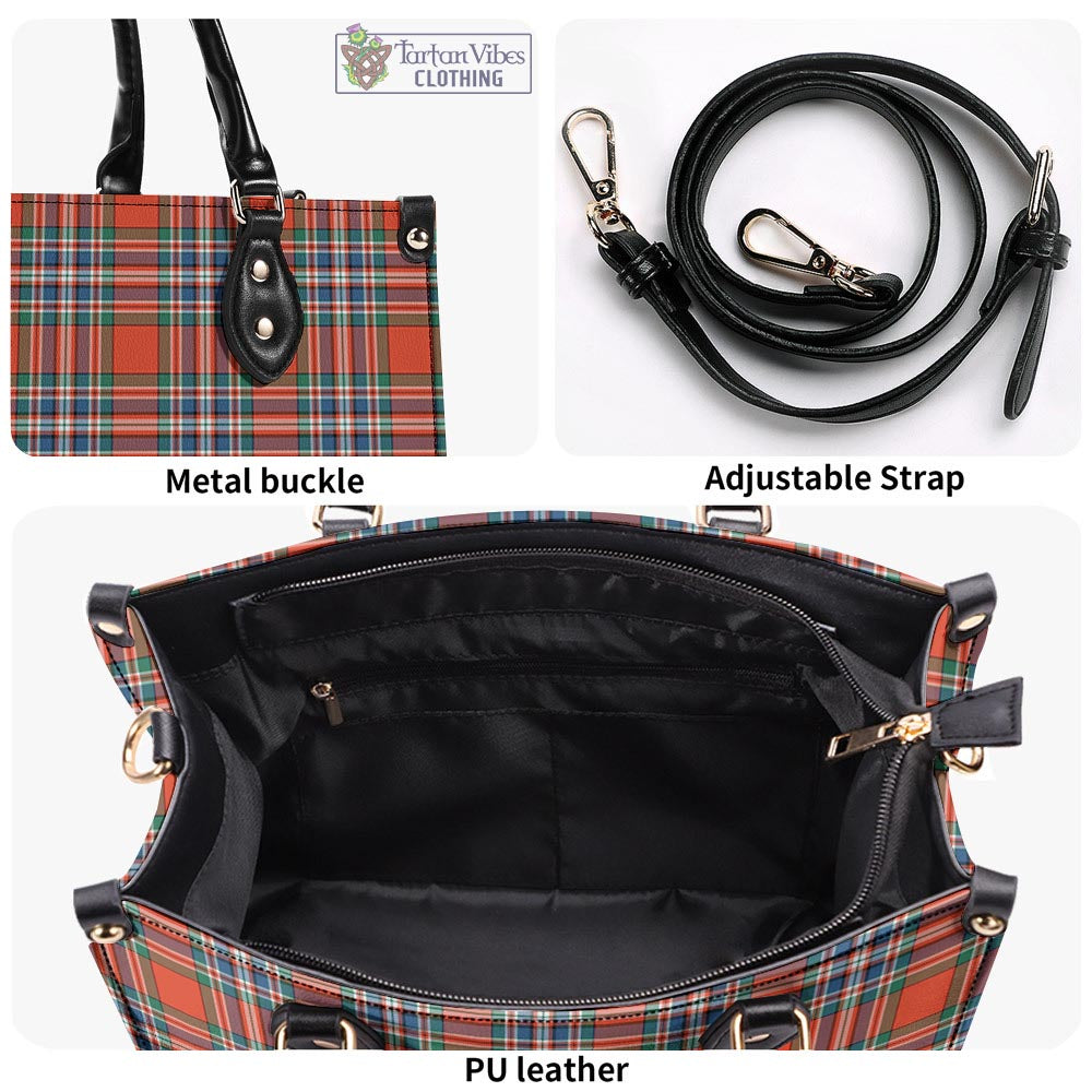 Tartan Vibes Clothing MacFarlane Ancient Tartan Luxury Leather Handbags