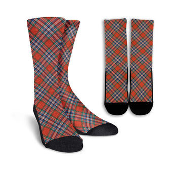 MacFarlane Ancient Tartan Crew Socks Cross Tartan Style