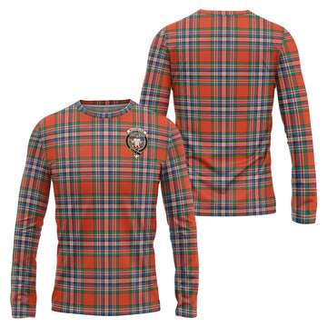 MacFarlane Ancient Tartan Long Sleeve T-Shirt with Family Crest