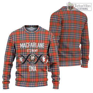 MacFarlane Ancient Tartan Ugly Sweater with Family Crest DNA In Me Style