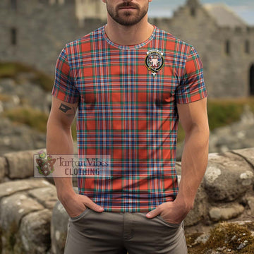 MacFarlane Ancient Tartan Cotton T-Shirt with Family Crest