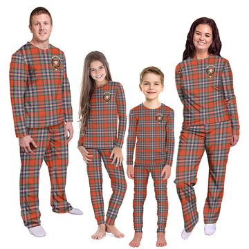 MacFarlane Ancient Tartan Pajamas Family Set with Family Crest