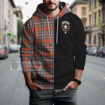 MacFarlane Ancient Tartan Hoodie with Family Crest and Half Of Me Style