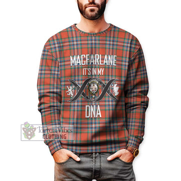 MacFarlane Ancient Tartan Sweatshirt with Family Crest DNA In Me Style