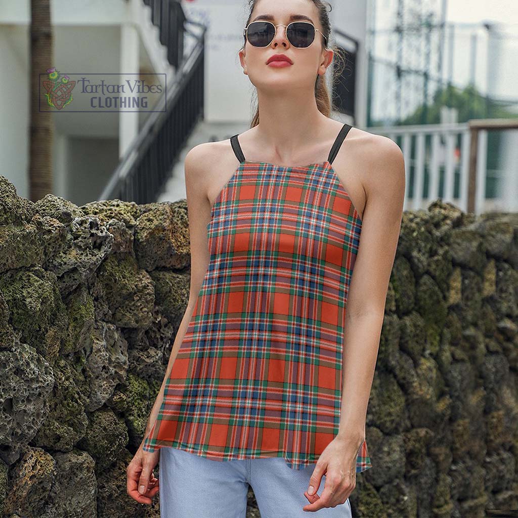 Tartan Vibes Clothing MacFarlane Ancient Tartan Loose Halter Neck Camisole